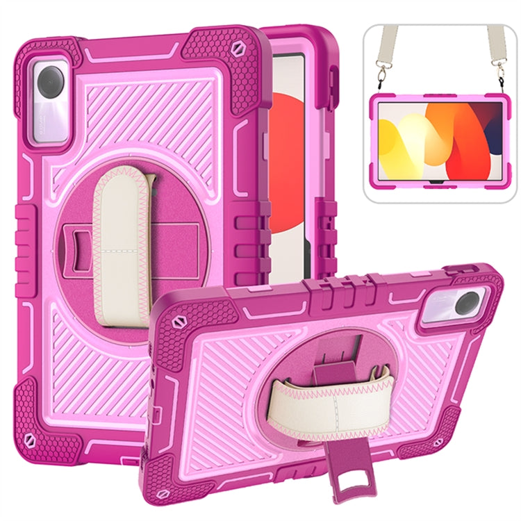 360 Degree Rotation PC Contrast Silicone Tablet Case, For Redmi Pad SE 8.7 4G, For Xiaomi Redmi Pad SE