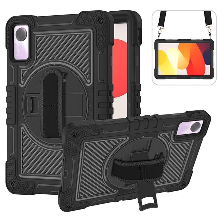360 Degree Rotation PC Contrast Silicone Tablet Case, For Redmi Pad SE 8.7 4G, For Xiaomi Redmi Pad SE