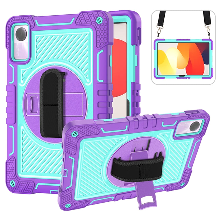 360 Degree Rotation PC Contrast Silicone Tablet Case, For Redmi Pad SE 8.7 4G, For Xiaomi Redmi Pad SE