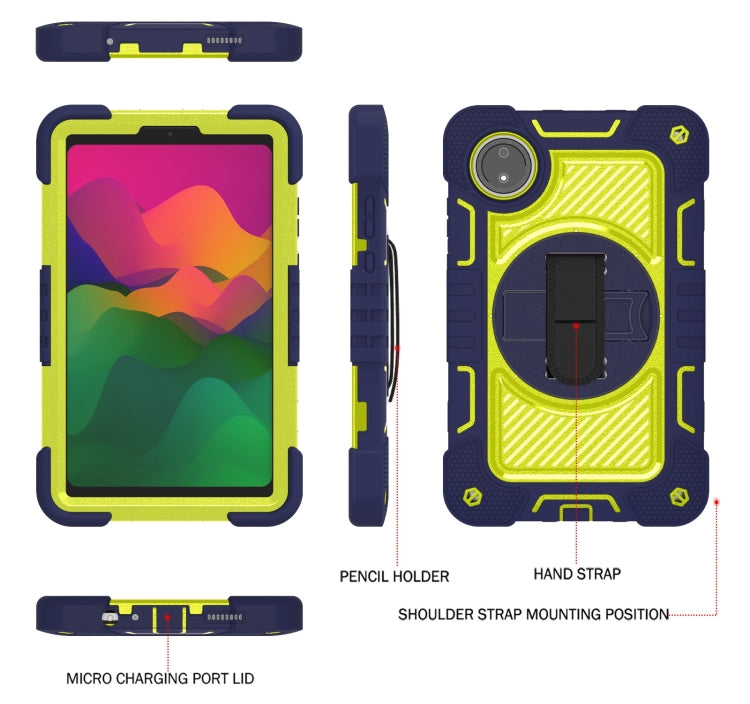 360 Degree Rotation PC Contrast Silicone Tablet Case, For Redmi Pad SE 8.7 4G, For Xiaomi Redmi Pad SE