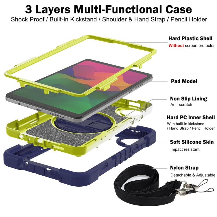 360 Degree Rotation PC Contrast Silicone Tablet Case, For Redmi Pad SE 8.7 4G, For Xiaomi Redmi Pad SE