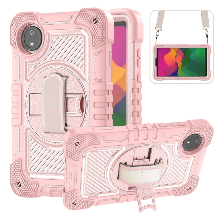 360 Degree Rotation PC Contrast Silicone Tablet Case, For Redmi Pad SE 8.7 4G, For Xiaomi Redmi Pad SE