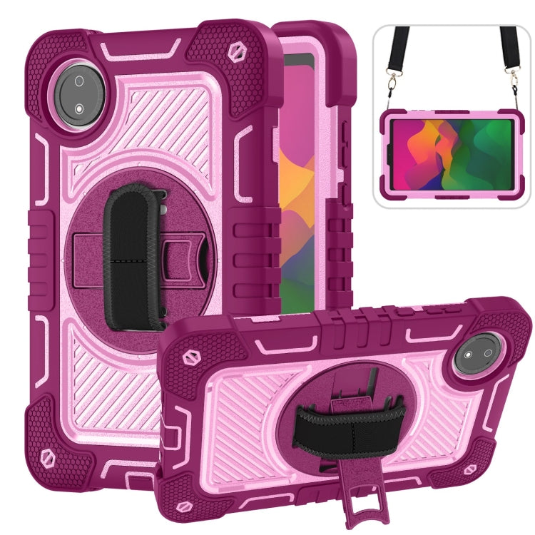 360 Degree Rotation PC Contrast Silicone Tablet Case, For Redmi Pad SE 8.7 4G, For Xiaomi Redmi Pad SE