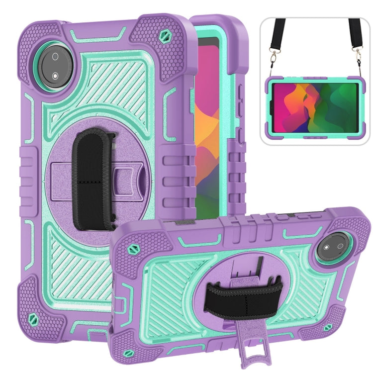 360 Degree Rotation PC Contrast Silicone Tablet Case, For Redmi Pad SE 8.7 4G, For Xiaomi Redmi Pad SE