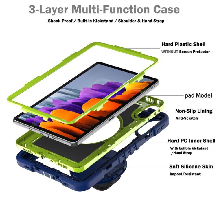 360 Degree Rotation PC Contrast Silicone Tablet Case, For Xiaomi Redmi Pad 2, For Xiaomi Pad 7 / 7 Pro