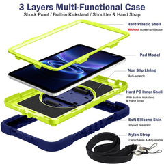 360 Degree Rotation PC Contrast Silicone Tablet Case, For Xiaomi Redmi Pad 2 SE 9.7 2026, For Xiaomi Redmi Pad 2