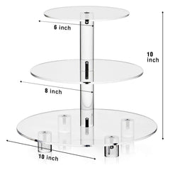 YX062 3 Tier Acrylic Circular Cupcake Stand, YX062