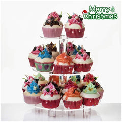 YX062 3 Tier Acrylic Circular Cupcake Stand, YX062