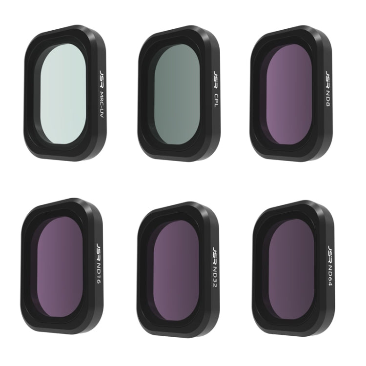 For DJI OSMO Pocket 3 JSR CB Series Camera Lens Filter, 3 in 1 ND16/64/256, 4 in 1 CPL ND16/32/64, 4 in 1 ND8/16/32/64PL, 6 in 1 UV CPL ND8-64, 6 in 1 Beauty Black Mist, 8 in 1 CPL ND NIGHT, 12 in 1 UV CPL ND/PL STAR NIGHT