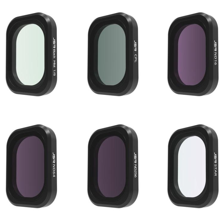 For DJI OSMO Pocket 3 JSR CB Series Camera Lens Filter, 3 in 1 ND16/64/256, 4 in 1 CPL ND16/32/64, 4 in 1 ND8/16/32/64PL, 6 in 1 UV CPL ND8-64, 6 in 1 Beauty Black Mist, 8 in 1 CPL ND NIGHT, 12 in 1 UV CPL ND/PL STAR NIGHT