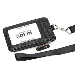KB172 Antimagnetic RFID Leather Card Holder Office Work Certificate Case Chest Card, KB172