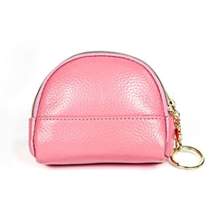2027 Lady Leather Zipper Wallet Purse Double-pocket Little Shell Bag