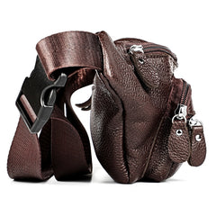 6030 Outdoor Leather Single Shoulder Messenger Bag Sports Multi-functional Phone Waist Bag