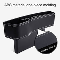 Car Multi-functional Console Box Cup Holder Seat Gap Side Storage Box, Leather Style, Brown Front Passenger Seat, Beige Front Passenger Seat, Black Front Passenger Seat, Black Main Driver Seat, Beige Main Driver Seat, Brown Main Driver Seat
