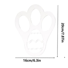 Acrylic Easter Decoration Rabbit Footprint Template, Single Footprint, Dual Footprint