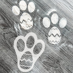 Acrylic Easter Decoration Rabbit Footprint Template, Single Footprint, Dual Footprint
