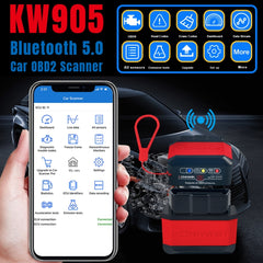 KONNWEI KW905 Bluetooth 5.0 Car OBD2 Scanner Support Android & iOS, KW905