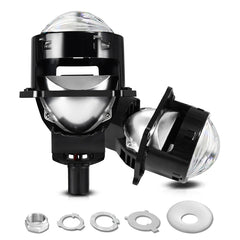 T01 1 Pair 3 inch Car Bifocal LED Lens Headlight, Left Driving, T01