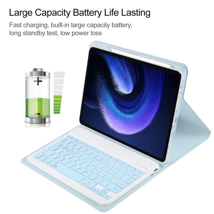 Square Button Bluetooth Keyboard Rotatable Holder Leather Case, Square Button