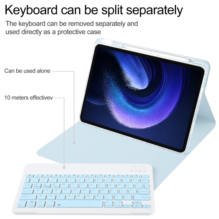 Square Button Bluetooth Keyboard Rotatable Holder Leather Case, Square Button
