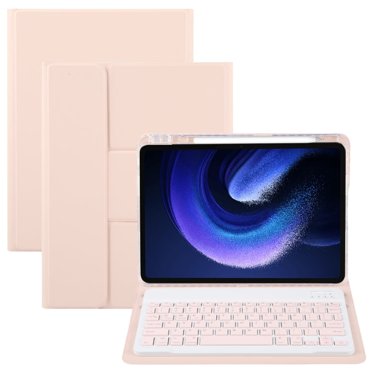 Square Button Bluetooth Keyboard Rotatable Holder Leather Case, Square Button