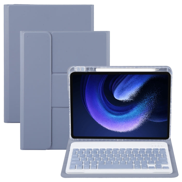 Square Button Bluetooth Keyboard Rotatable Holder Leather Case, Square Button
