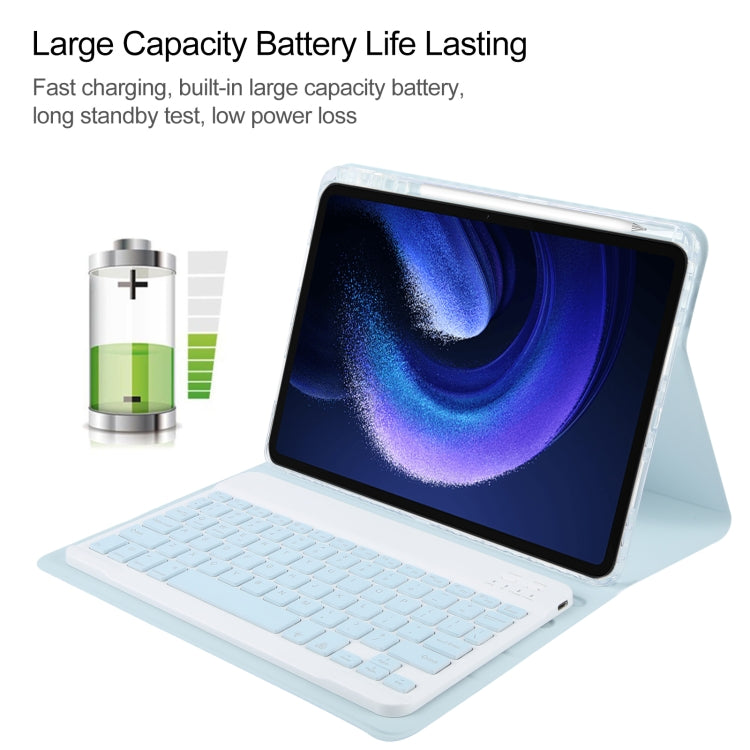 Square Button Backlight Bluetooth Keyboard Rotatable Holder Leather Case, Square Button Backlight