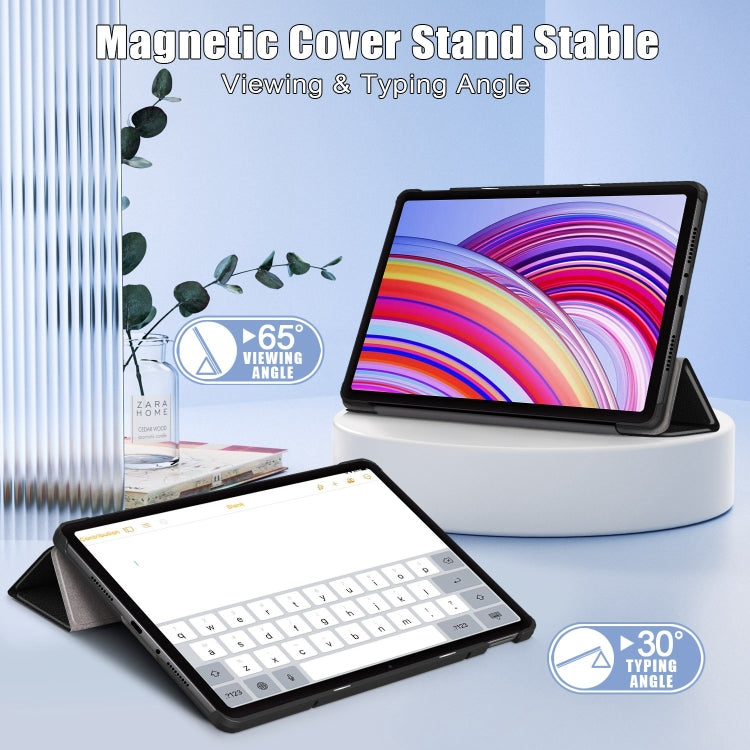 Custer Pure Color 3-Fold Stand Leather Smart Tablet Case, For Xiaomi Redmi Pad Pro 12.1