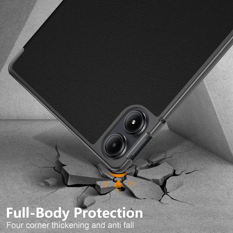 Custer Pure Color 3-Fold Stand Leather Smart Tablet Case, For Xiaomi Redmi Pad Pro 12.1