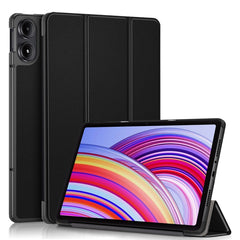 Custer Pure Color 3-Fold Stand Leather Smart Tablet Case, For Xiaomi Redmi Pad Pro 12.1