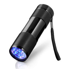 Mini 9 LEDs 395nm Ultraviolet Ray Detection Flashlight, 9 LEDs UV-ray