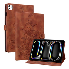 Lily Embossed Leather Smart Tablet Case, For iPad Pro 11 2025 / 2024, For iPad 10th Gen 10.9 2022