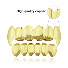 Real Gold Electroplating Halloween Decoration Denture And Tusk Suit COS Props