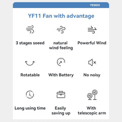 Yesido YF11 Foldable Telescopic Floor Fan
