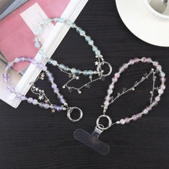 Mobile Phone Anti-lost Dazzling Color Star Short Bead Chain