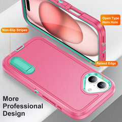 Rugged PC + Silicone Phone Case with Holder, For iPhone 16 Plus