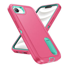 Rugged PC + Silicone Phone Case with Holder, For iPhone 17e / 16e