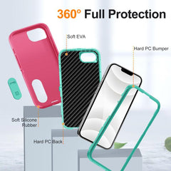 Rugged PC + Silicone Phone Case with Holder, For iPhone 17e / 16e