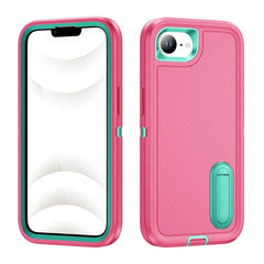 Rugged PC + Silicone Phone Case with Holder, For iPhone 17e / 16e