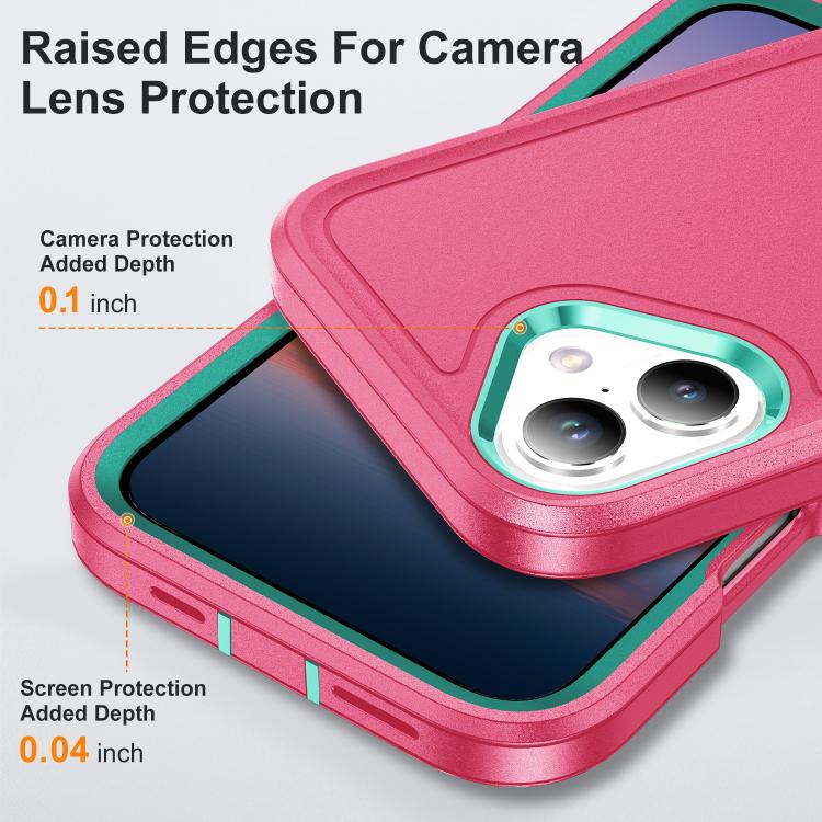 Rugged PC + Silicone Phone Case with Holder, For iPhone 17