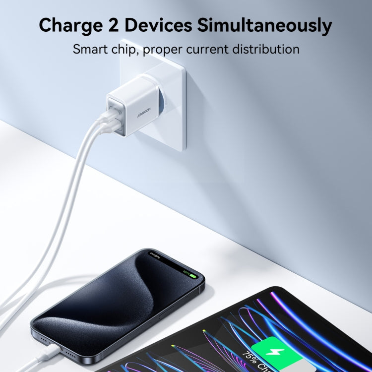JOYROOM JR-TCF15 30W USB+USB-C / Type-C Fast Charger, EU Plug, UK Plug