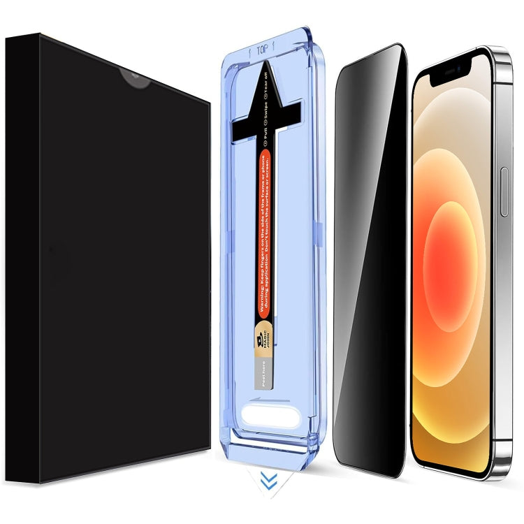 LK Easy Install Privacy Tempered Glass Film, For iPhone 13 Pro Max, For iPhone 13 / 13 Pro, For iPhone 12 / 12 Pro, For iPhone 12 Pro Max, For iPhone 11 Pro Max, For iPhone 11, For iPhone 11 Pro