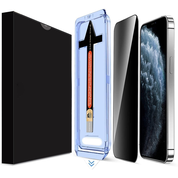 LK Easy Install Privacy Tempered Glass Film, For iPhone 13 Pro Max, For iPhone 13 / 13 Pro, For iPhone 12 / 12 Pro, For iPhone 12 Pro Max, For iPhone 11 Pro Max, For iPhone 11, For iPhone 11 Pro