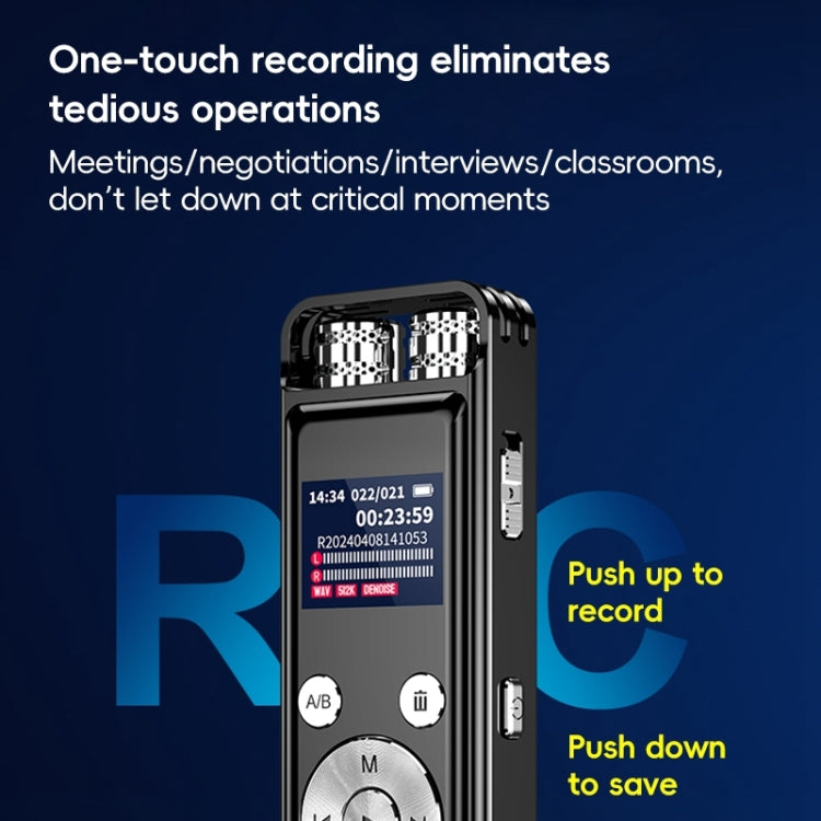 ZD43B Omnidirectional Dual Mic Smart Noise Reduction Voice Recorder, 32GB, 64GB