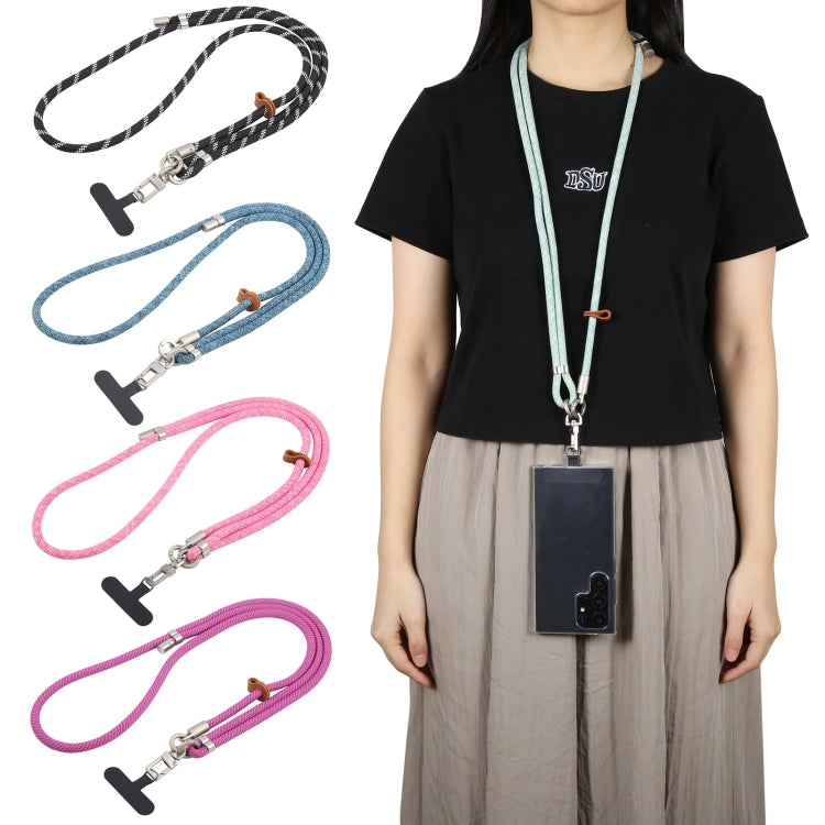 8mm Silver Buckle Adjustable Anti-lost Crossbody Mobile Phone Neck Lanyard