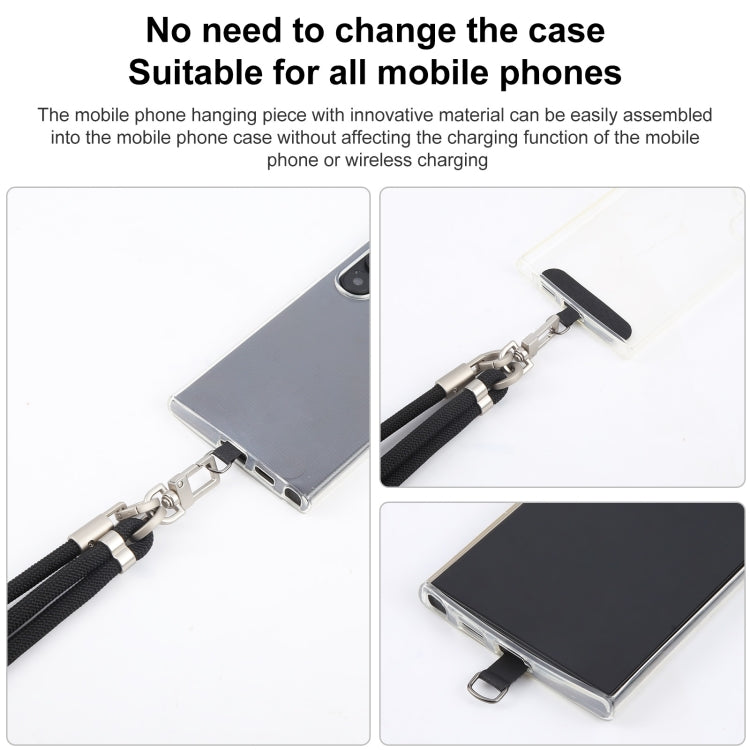 8mm Silver Buckle Adjustable Anti-lost Crossbody Mobile Phone Neck Lanyard