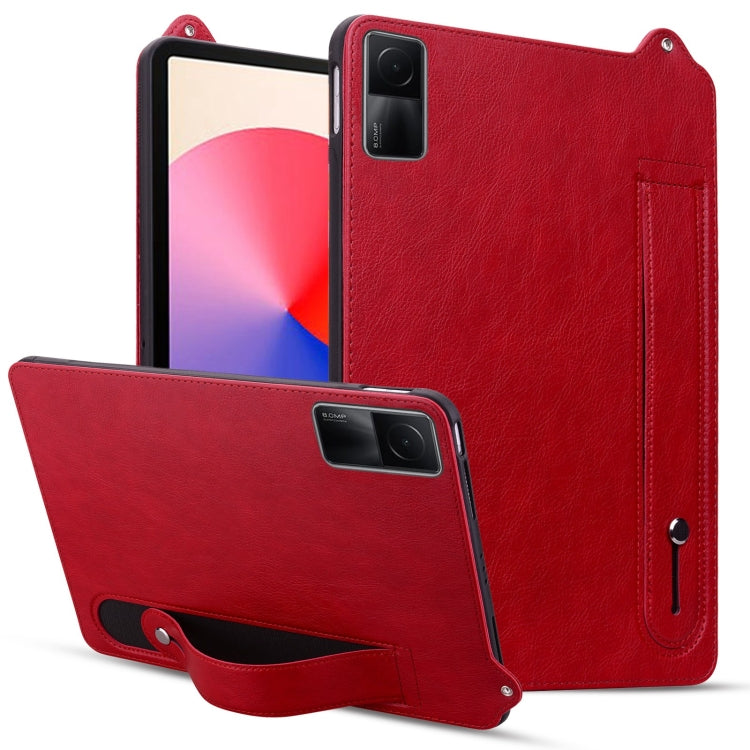 TPU Leather Back Tablet Case with Wristband, For Xiaomi Redmi Pad SE 8.7 2024, For Xiaomi Redmi Pad SE 11 2023, For Xiaomi Pad 6 / 6 Pro