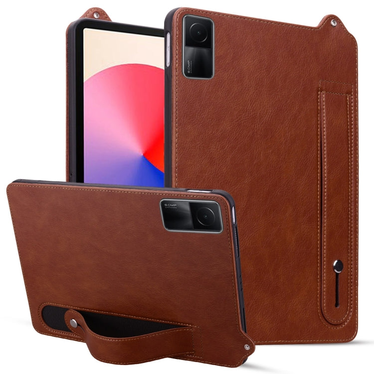 TPU Leather Back Tablet Case with Wristband, For Xiaomi Redmi Pad SE 8.7 2024, For Xiaomi Redmi Pad SE 11 2023, For Xiaomi Pad 6 / 6 Pro