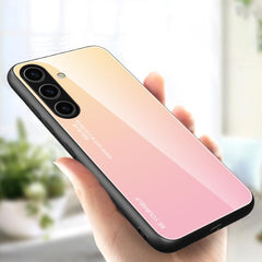 Gradient Color Glass Phone Case, For Samsung Galaxy S25+ 5G, For Samsung Galaxy S25 Ultra 5G