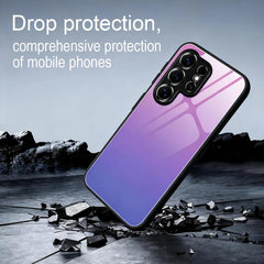 Gradient Color Glass Phone Case, For Samsung Galaxy S26+ 5G, For Samsung Galaxy S26 Ultra 5G